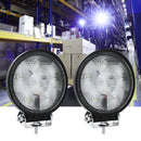 Round LED light casting powerful beam for night visibility