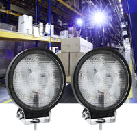 Round LED light casting powerful beam for night visibility