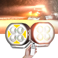 Rugged 72W LED light with wide voltage range and remote feature

