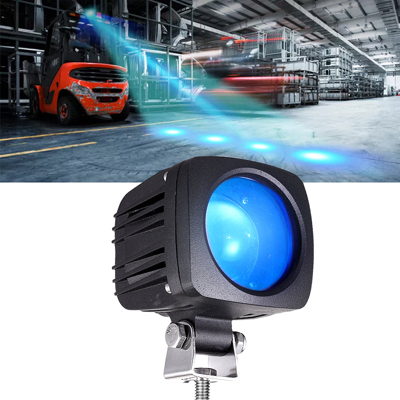 Safety spotlight for pedestrian forklift awareness