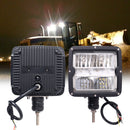 Side view of LED snow plow headlight with heat sink
