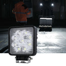 Square LED light with 9 bulbs for wide illumination