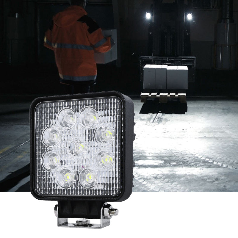 9-LED Square Work Light – Heavy-Duty Brightness for Vehicles