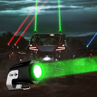 Waterproof laser whip light for extreme terrain