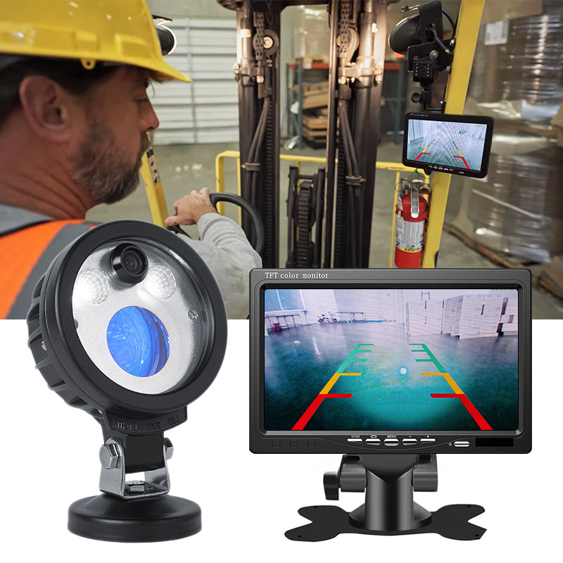White LED work light with built-in camera
